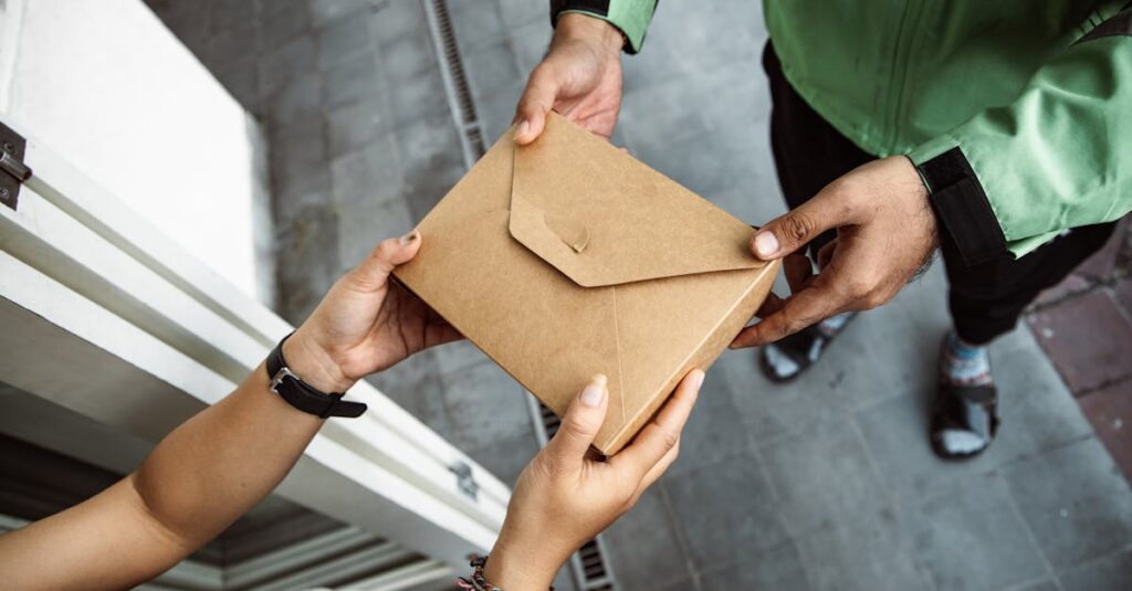 自分に合った宅配サービスを選ぼうとしている女性