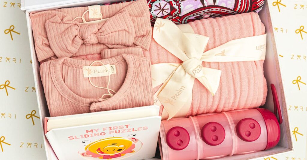 Berpyの商品セットの中身を比較して購入前にチェックしているママの画像。