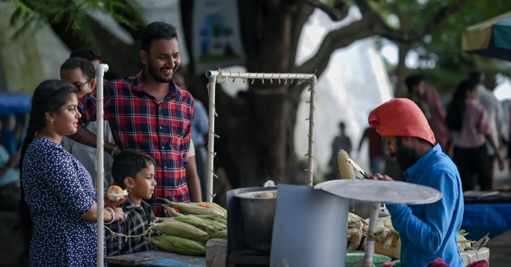 忙しい家庭で自動調理鍋を活用し、余裕ある夕方を過ごす様子