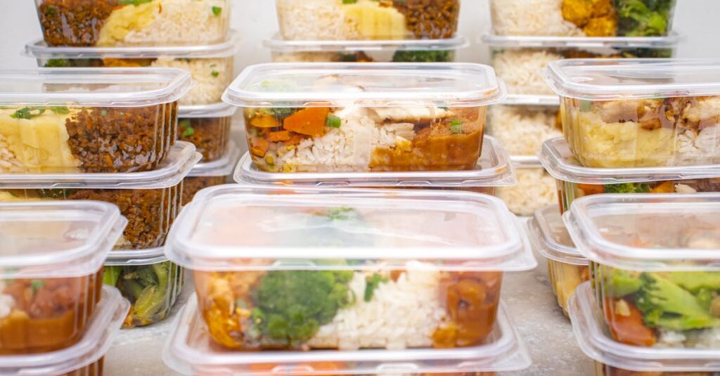 複数の宅配サービスを併用している食卓の様子