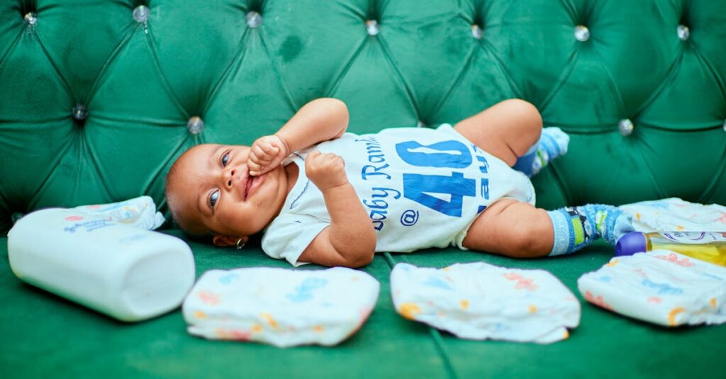 赤ちゃんの肌にやさしいオーガニック素材を使ったBerpyの製品のイメージ画像。