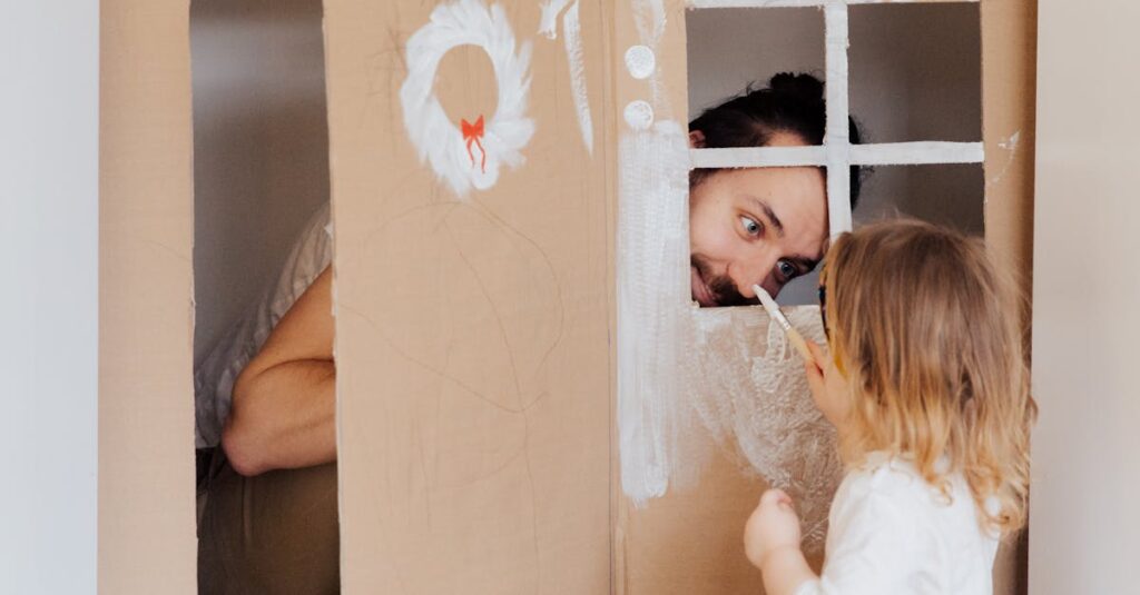 共働きでも知育に取り組む親子のイメージ