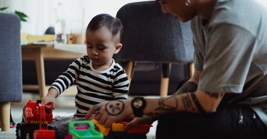 知育玩具のサブスクやレンタルサービスを検討する子育て中の両親のイメージ
