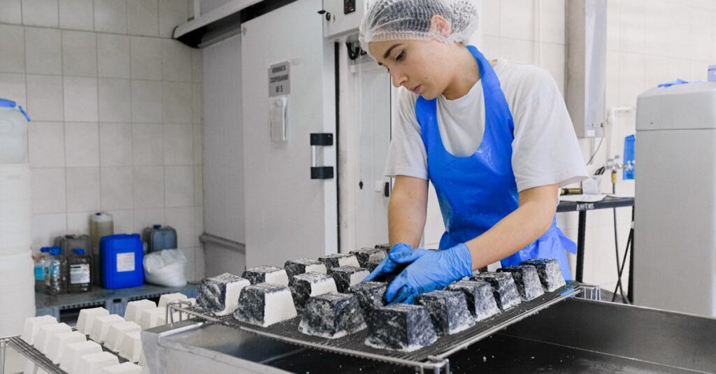 HACCP基準に沿った清潔な国内工場での調理工程