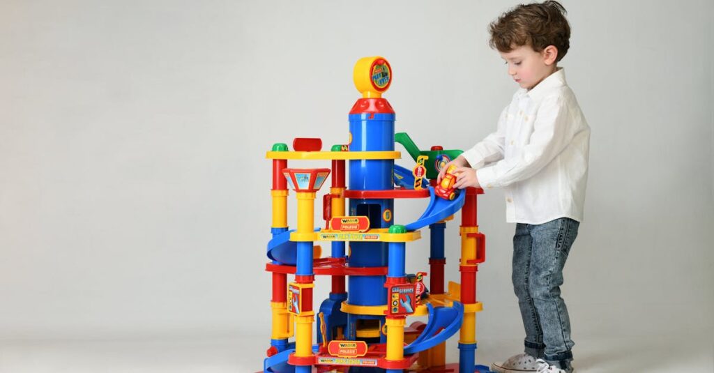 おもちゃが部屋に溢れて困っている現代の子育て家庭のイメージ