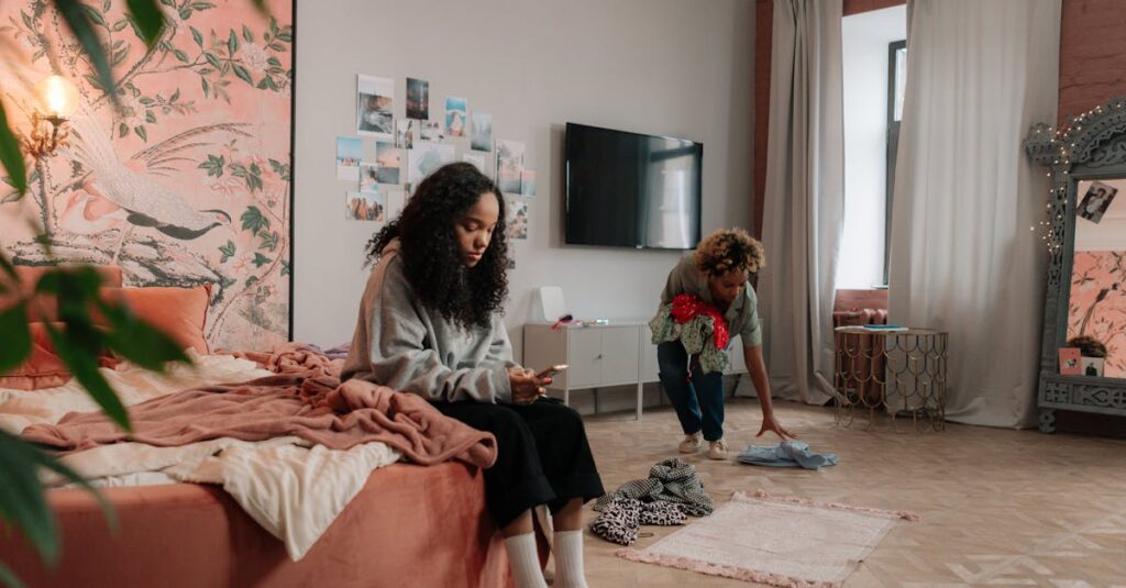 スマホで簡単に家事代行を予約できる様子。スムーズな操作と直感的なUIをイメージ。