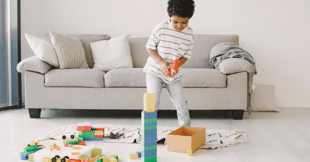 おもちゃの量を抑えたミニマルな子育て環境のイメージ