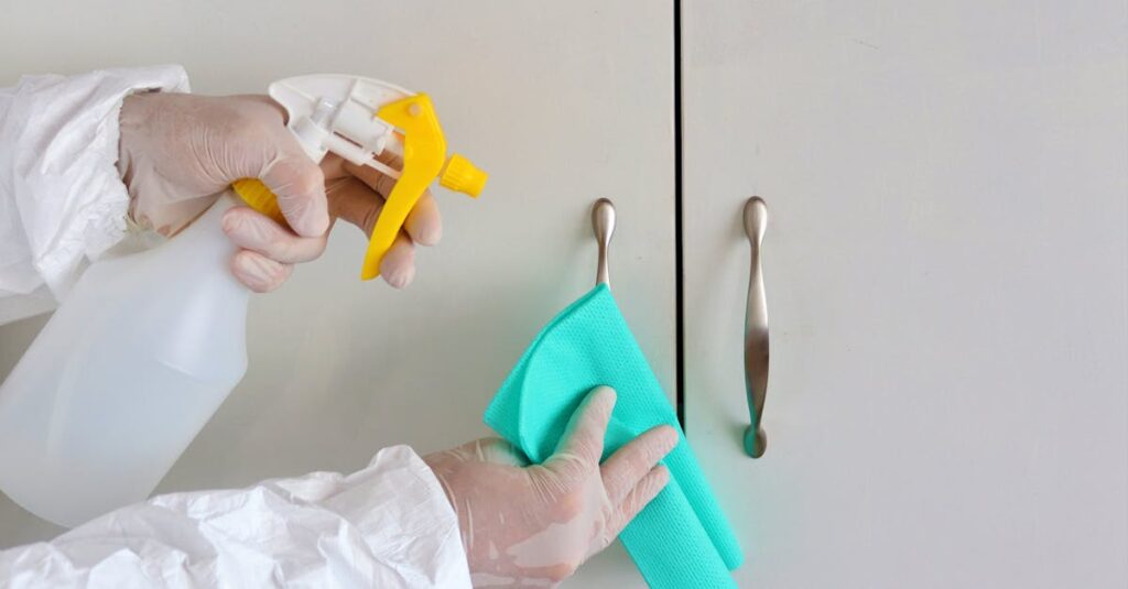 レンタルおもちゃを丁寧にクリーニング・除菌している様子