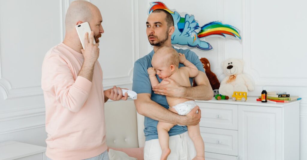 知育玩具のサブスクやレンタルサービスを検討する子育て中の両親のイメージ