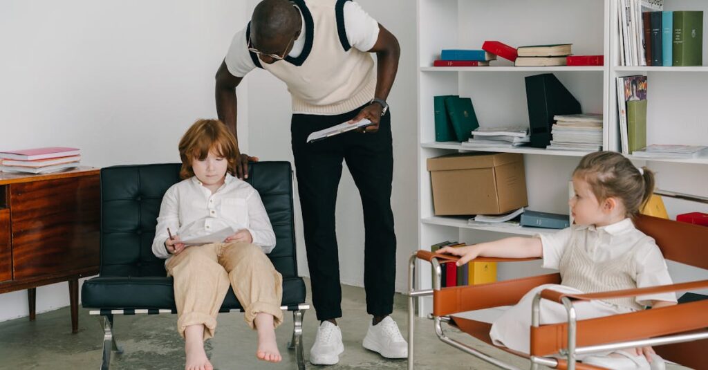 家庭教師選びに迷っている保護者が無料相談を利用している様子