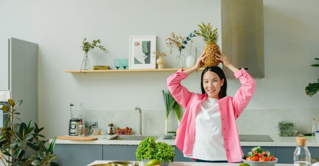 仕事と家庭のバランスが取れた生活を象徴する調理シーン